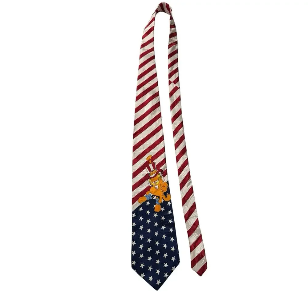 Garfield By Keith Daniels Neckwear Uncle Sam Patriotic Silk Novelty Necktie